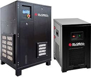 Global Industrial Tankless Rotary Screw Compressor w/Dryer, 5 HP, 1 Phase, 230V