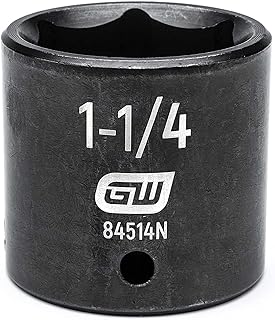 GEARWRENCH 1/2" Drive 6 Pt. Standard Impact Socket, 1-1/4" - 84514N