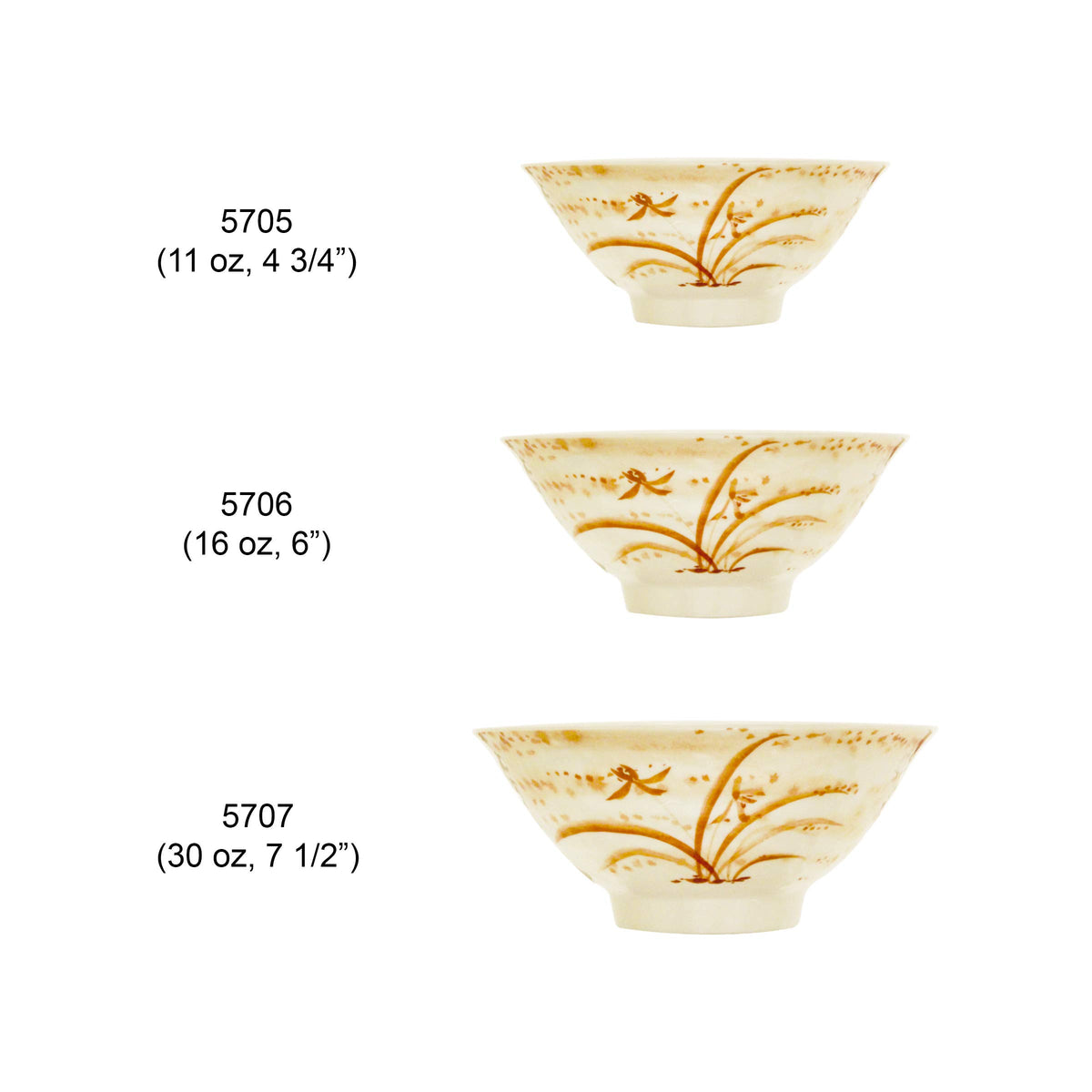 Gold orchid melamine dinnerware collection 16 oz by Thunder Group – Melamine, Beidge, Model 5706
