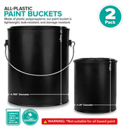 Stock Your Home 1 - Gal, 1 - Qt / Black / 128.0 fluid_ounces Paint Buckets