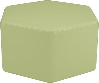 Learniture Structured Hexagon 18" H Stool -Flexible Modular Collaborative Soft Seating for Office, Home, Lounge and School Classrooms with Durable Frame