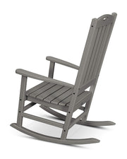 ® Nautical Porch Rocking Chair in Slate Grey by Polywood – 2' 3.18" x 3' 6" x 4' 5.88", High Density Polyethylene (HDPE), Slate Grey, Model R145GY