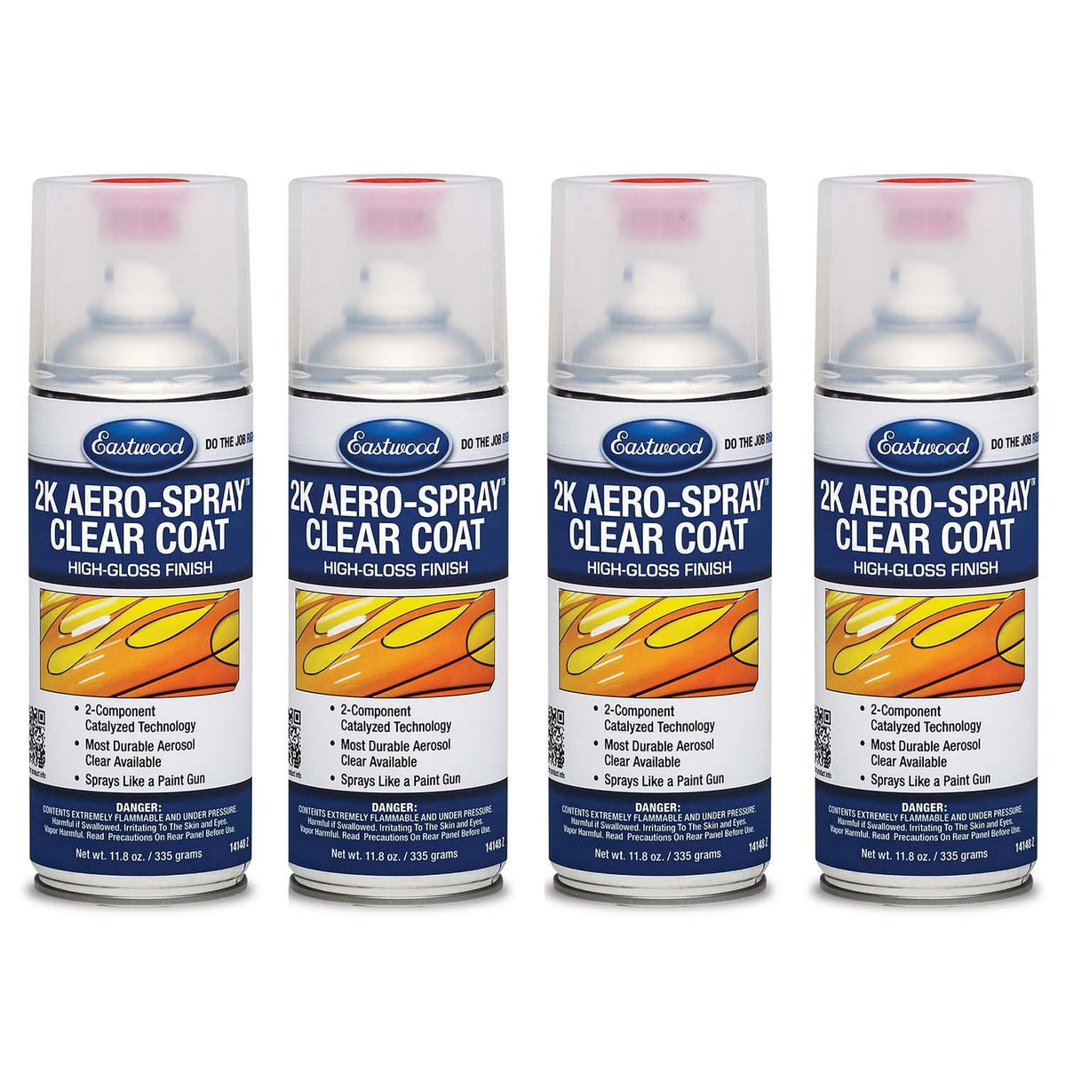 Eastwood 4 / 11.8 Ounce (Pack of 4) / 4-Pack Gloss Clear Coat Spray Paint