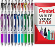 EnerGel XM BL77 - Retractable Liquid Gel Ink Pen - 0.7mm - 54% Recycled - In Pentel Envelope Gift Packaging (Assorted Pack of 20)