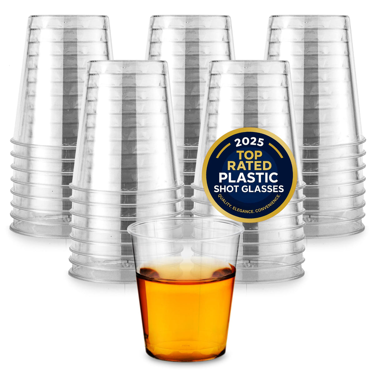 Stock Your Home 100 Pack / 1.5 ounces / Clear Shot Glasses