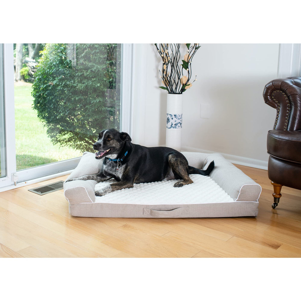 Bed Dog Bed by Armarkat – Medium, foam, beige, ivory, Model D07B