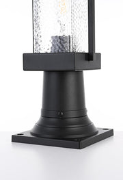 Cambria One Light Outdoor Post Mount Black by Lighting Design – Iron, Black, Model OD320P17BK