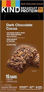 KIND 2757085 Breakfast Protein Dark Chocolate Cocoa 1.76 Oz. 8/Box (PHW25954)
