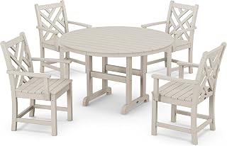 Polywood Chippendale Dining Set, Sand