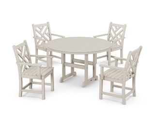 ® Chippendale Dining Set by Polywood – Onesize, High Density Polyethylene, Sand, Model PWS122-1-SA