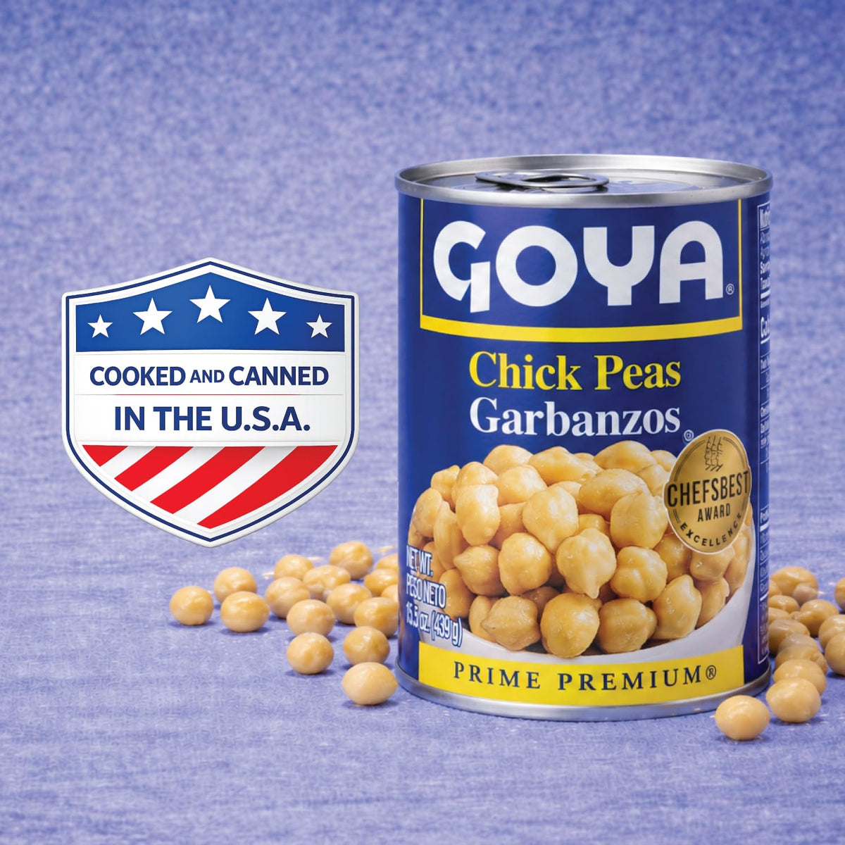Goya Garbanzo Bean / 15.5 Ounce (Pack of 24) / 24 Peas