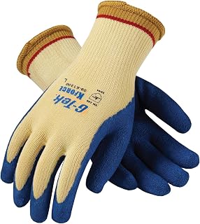G-Tek 09-K1300/M, Seamless Knit DuPont™ Kevlar® Glove with Latex Coated Crinkle Grip on Palm & Fingers