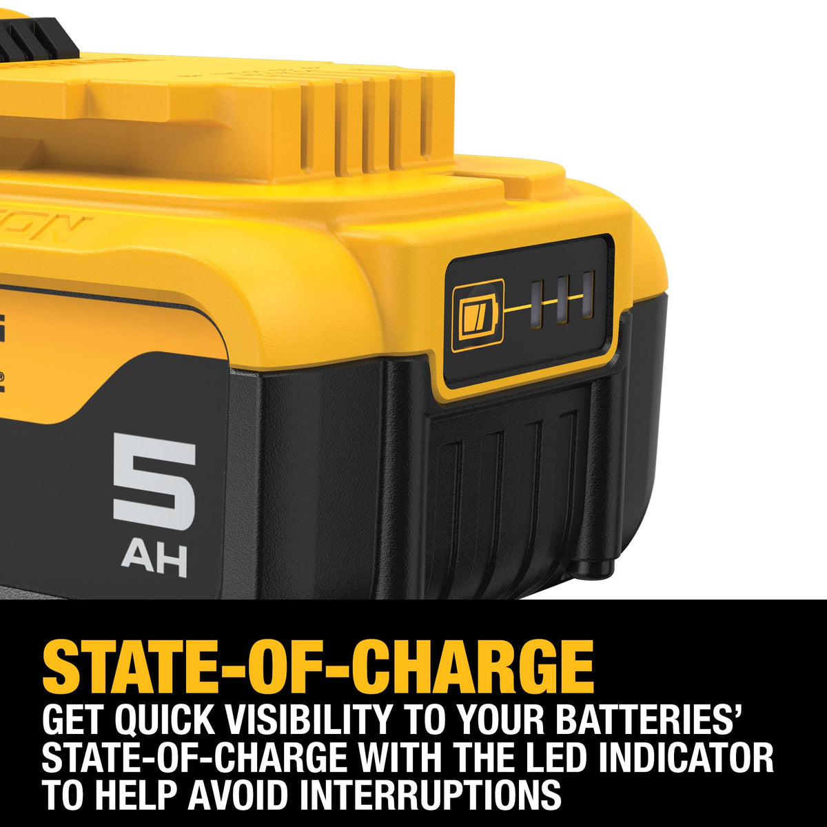 20V MAX 5 Ah Lithium Ion Battery 2-Pack () by DEWALT – 20V MAX, Plastic, Black/Yellow, Pack of 2, Model DCB205-2