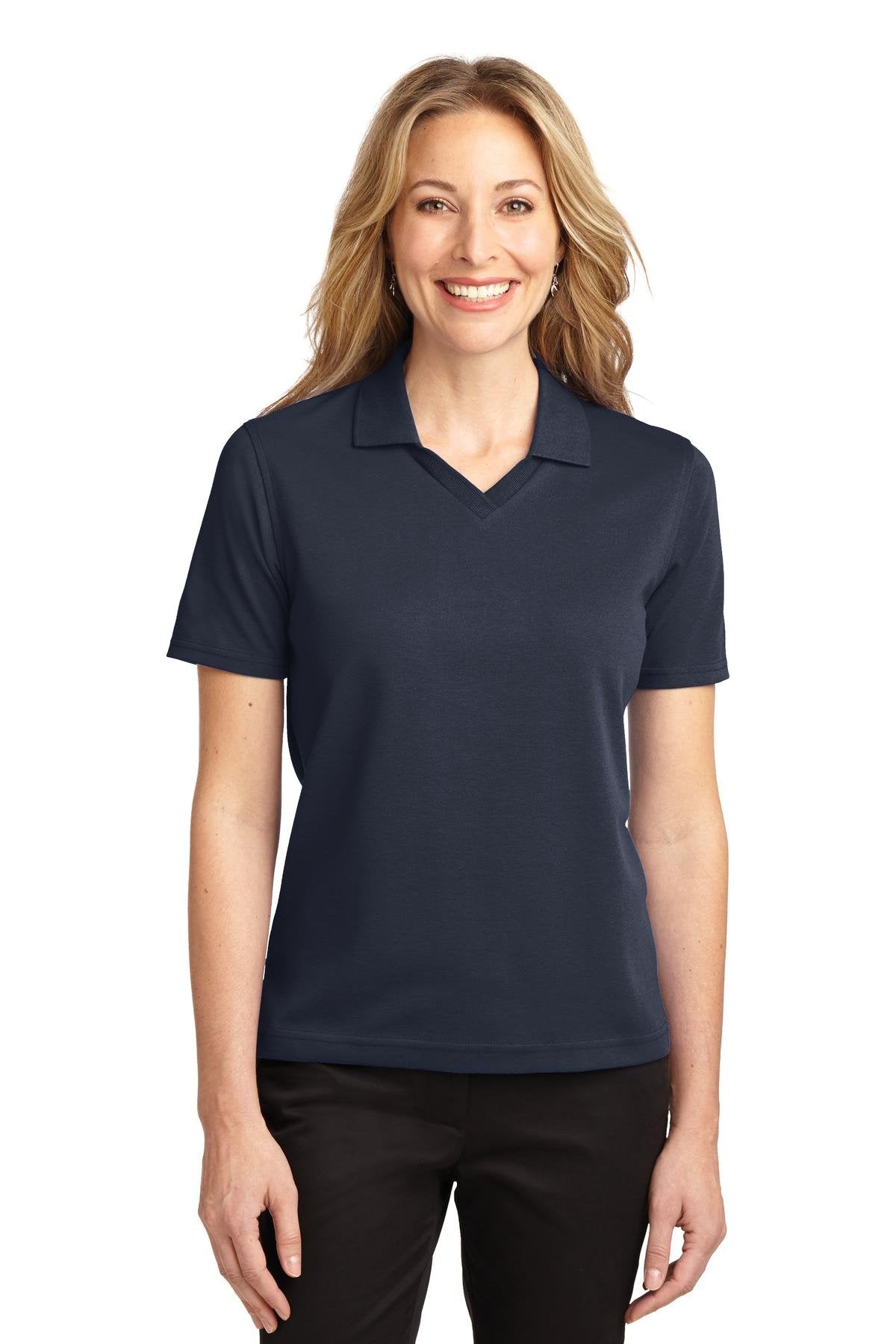 Port Authority Ladies Rapid Dry Polo. M Classic Navy by Generic – Medium, Cotton, Classic Navy, Model 167103