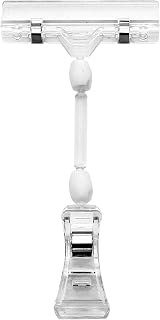 Elite Global Solutions TAGV07 Clip-on Spring Sign Holder, 3" x 6 1/2" h., Polycarbonate, Clear Polycarbonate (Pack of 10)