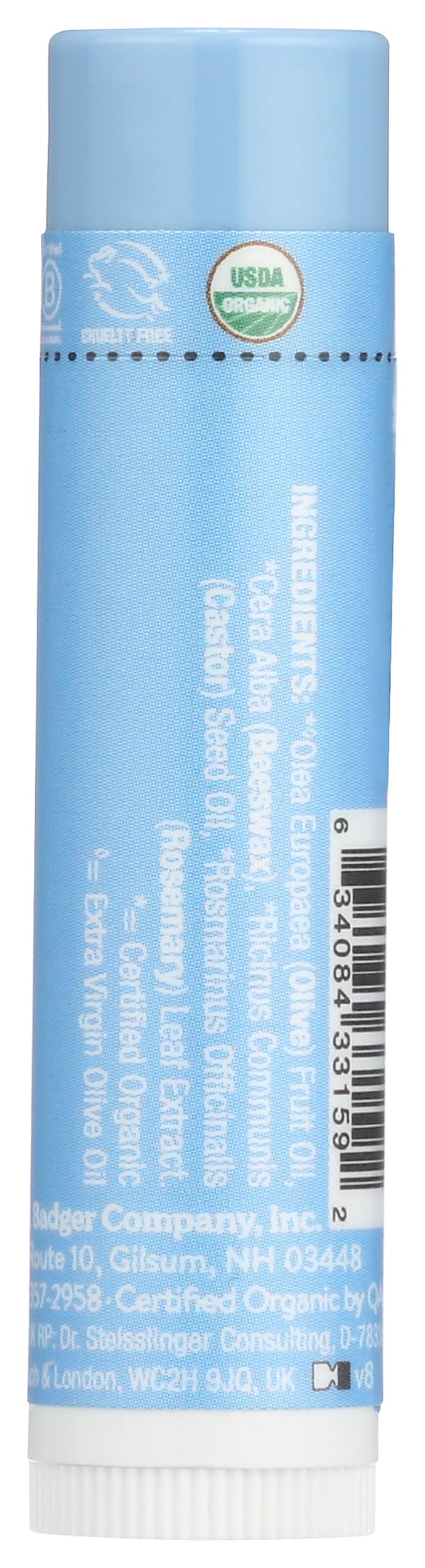Lip Balm Stick by Badger – 0.15 Ounce (1 Count), Clear, Model 720101