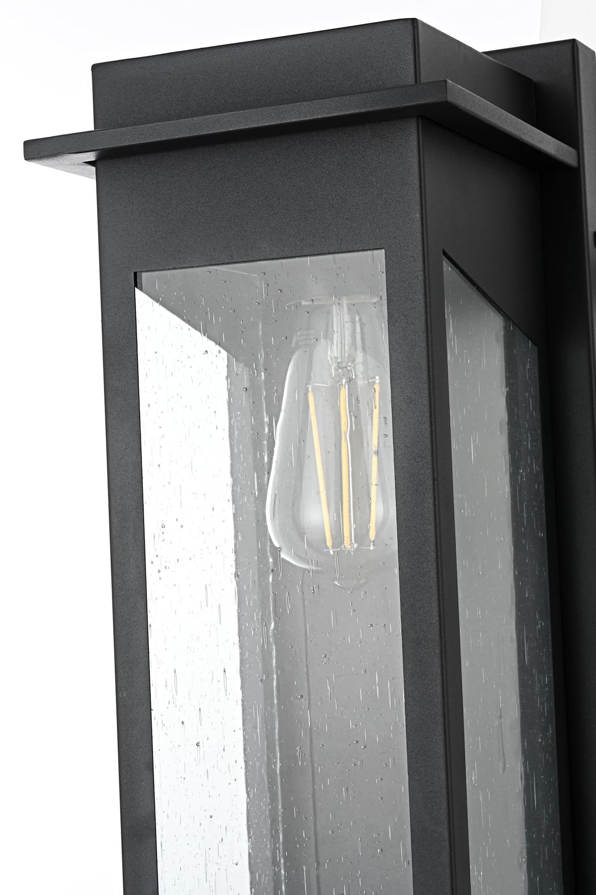 Dunton One Light Outdoor Wall Sconce Black by Lighting Design – Iron, Black, Model OD362W19BK