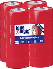 Tape Logic (24 Pack General Purpose Colored Masking Tape, 2 Inch x 60 Yards, Red, for Home, Office, Arts, Crafts, DIY, Labeling and Coding