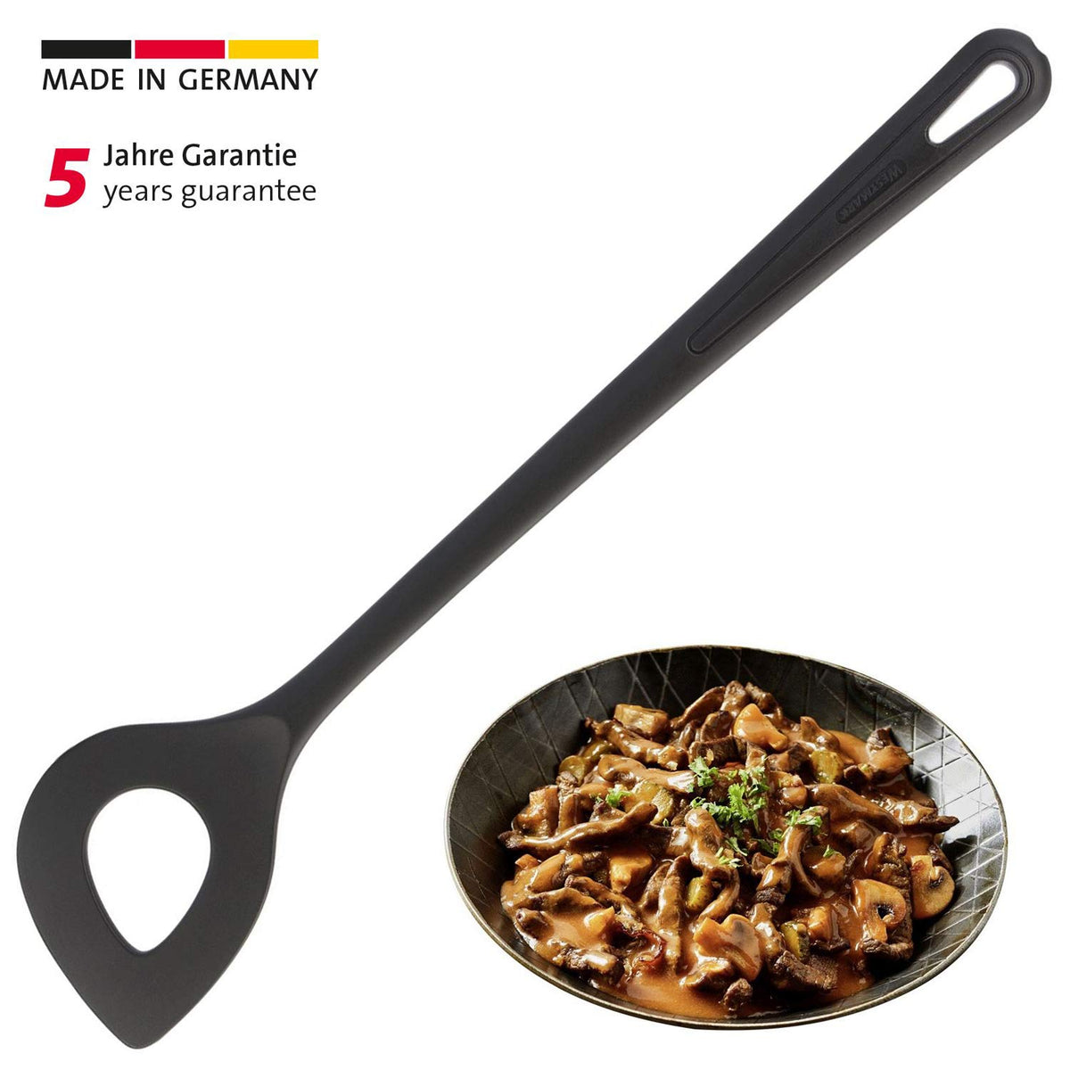 Pointed Spoon Gentle by Westmark – 11 x 1.9 x 0.4 inches, Multi-Ply, Black, Model 28872270