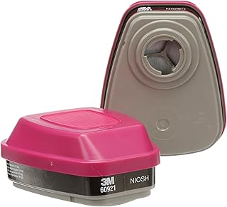 3M P100 Respirator Cartridge/Filter 60921, NIOSH Approved, 1 Pair, OV/P100