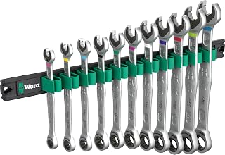 Wera 05020014001 9630 MAGNETIC RAIL 6000 JOKER 1 RATCHETING COMBINATION WRENCHES SET, 11 PIECES