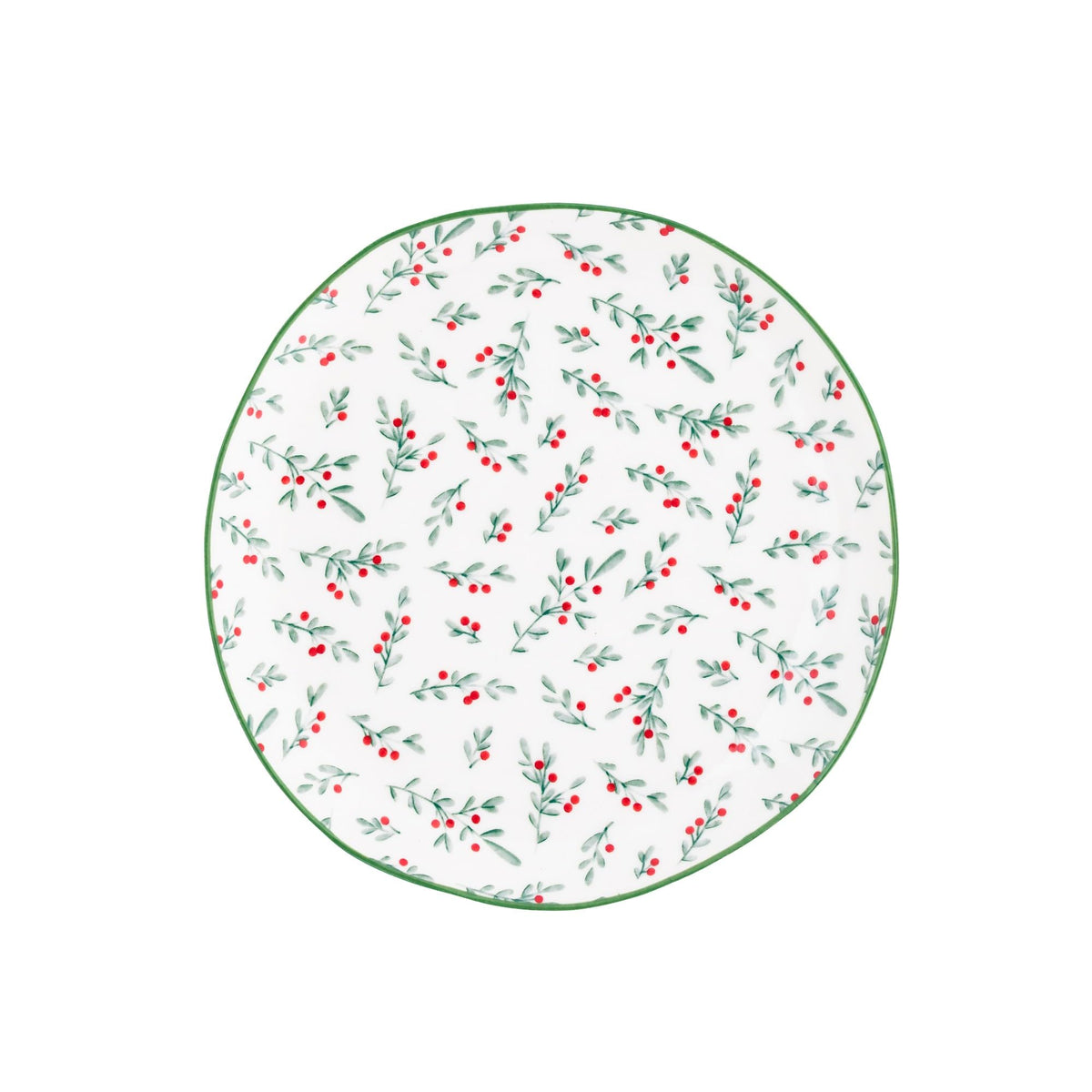 10 Strawberry Street Winter Sprigs / 6" / 1 Appetizer Plates