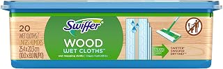 Swiffer Heavy Duty Mop Wet Multi-Surface Cloth Refills for Floor Mopping and Cleaning, Hardwood Floor Cleaner, 20 Count (Pack of 6)