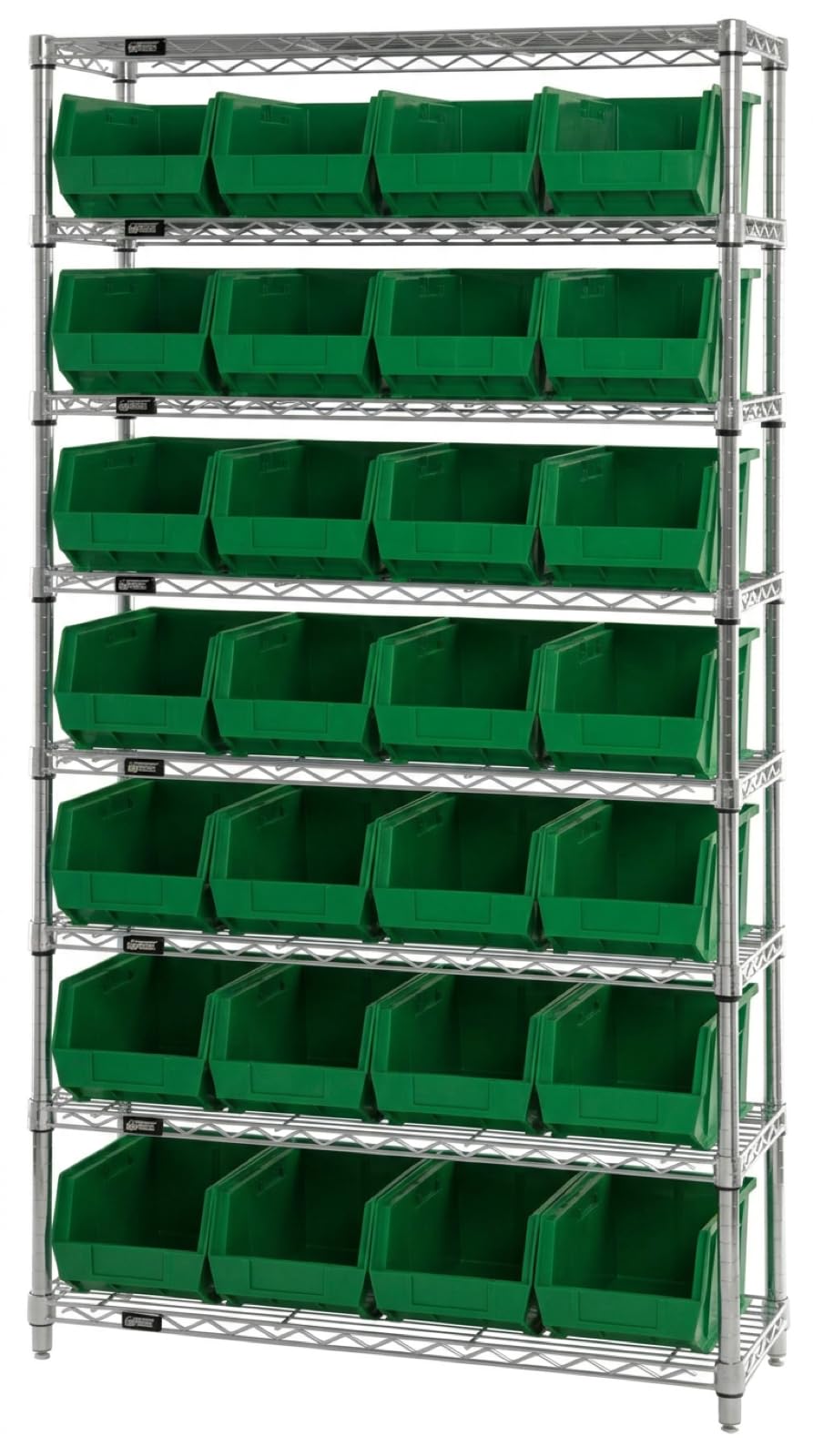 QUANTUM STORAGE SYSTEMS Green / 18" L x 6" W x 5" H / Ultra Stack & Hang Shelf Baskets