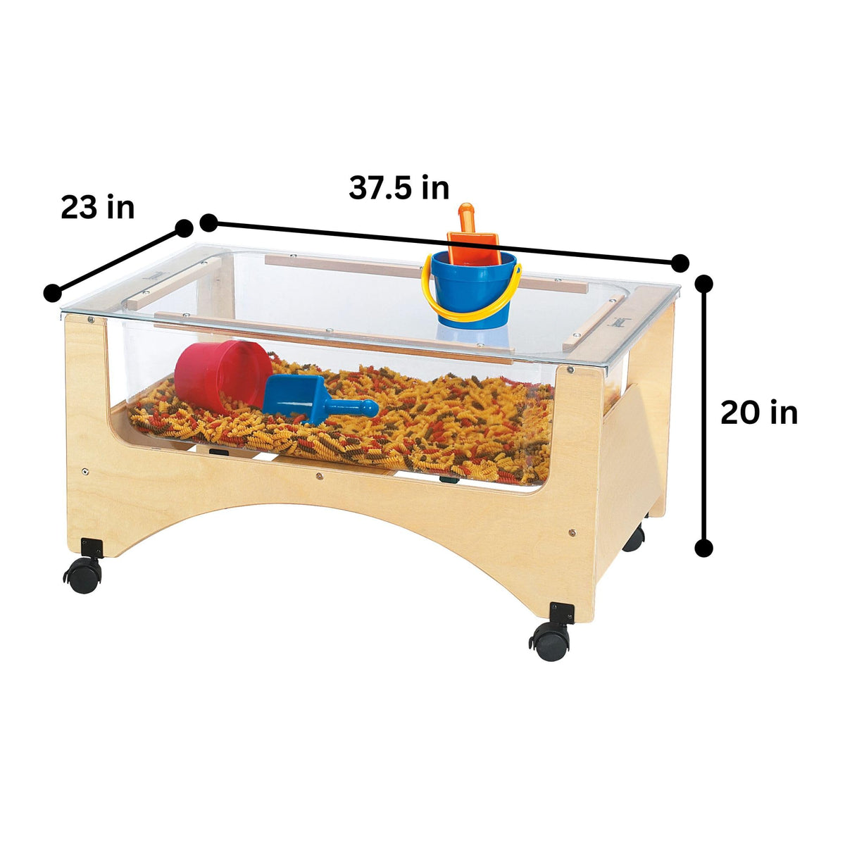 Toddler See-Thru Sensory Table Brown by Jonti-Craft – Toddler, Wood, Brown, Model 2872JC
