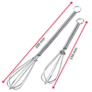 2 mini whisks 15cm + 20cm by Westmark – 15 cm + 20 cm, Silver, Pack of 2, Model 12472270