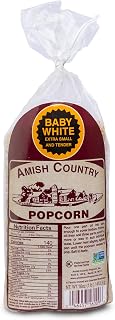 Amish Country Popcorn 1 lb Bag | Baby White Popcorn Kernels | Old Fashioned, Non-GMO and Gluten Free (Baby White - 1 lb Bag)