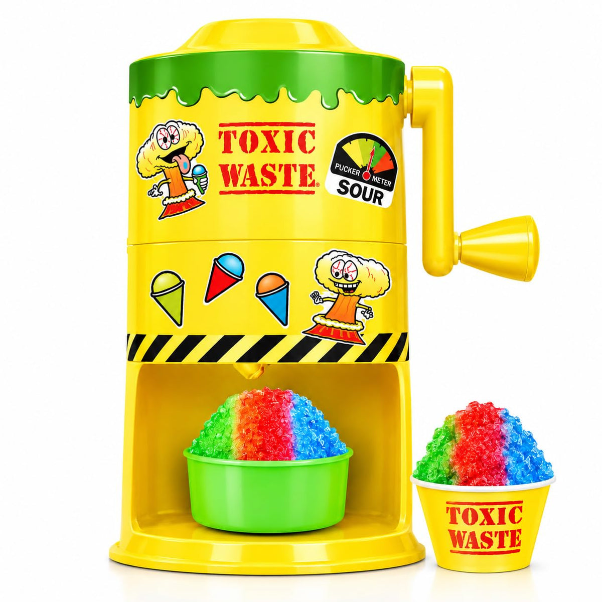 Toxic Waste Mini Snow Cone Machine by Hawaiian Shaved Ice – Mini, Yellow, Model S202-TW