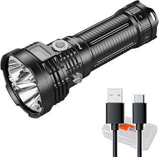 Fenix LR50R V2.0 18,000 Lumen Searchlight, USB-C Rechargeable Flashlight with 925 Yard Beam, Spotlight & Floodlight, UV & Red Light, OLED Display and Lumentac Organizer