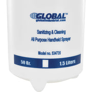 1.5 Liter Capacity Sanitizing & Cleaning All Purpose Handheld Sprayer by Global Industrial – 1.5 Liter Capacity, Plastic, Translucent White, Model SX-5073-3A