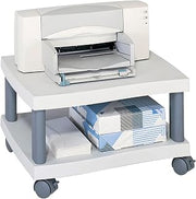 Safco Wave Under-Desk Utility Cart & Multi-Use Printer Stand, 2-Tier Printer Table for Home Office, Rolling Cart with Shelf