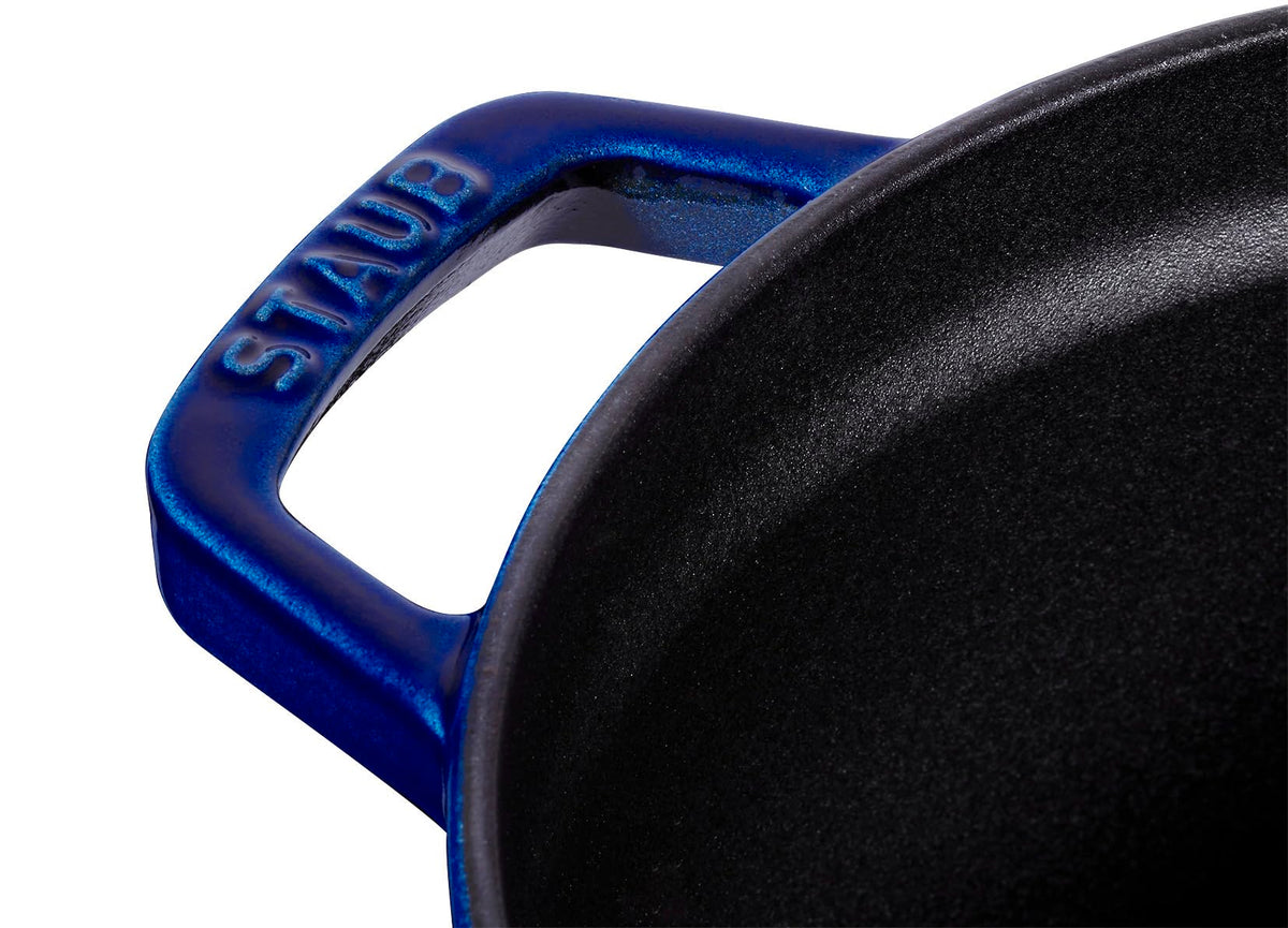 Cocotte Round 30cm Dark Blue by STAUB – 30cm, 8.35 liters, Cast Iron, Blue, Model 1004303