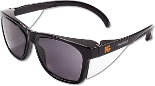 KLEENGUARD V30 Maverick Eye Protection (49311), with KleenVision™ Anti-Fog Coating, Smoke Lenses, Black Frame (Qty 1)