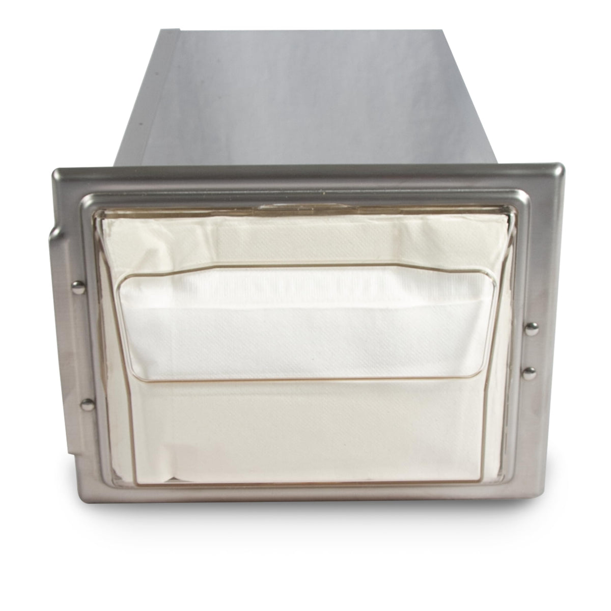 In-Counter Napkin Dispensers by San Jamar – Stainless Steel, Clear, Model H2001CLSS