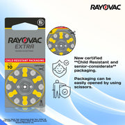Hearing Aid Battery by Rayovac – 60 Count (Pack of 1), Iron, Brown Tab, Pack of 60, Model 312 / PR41