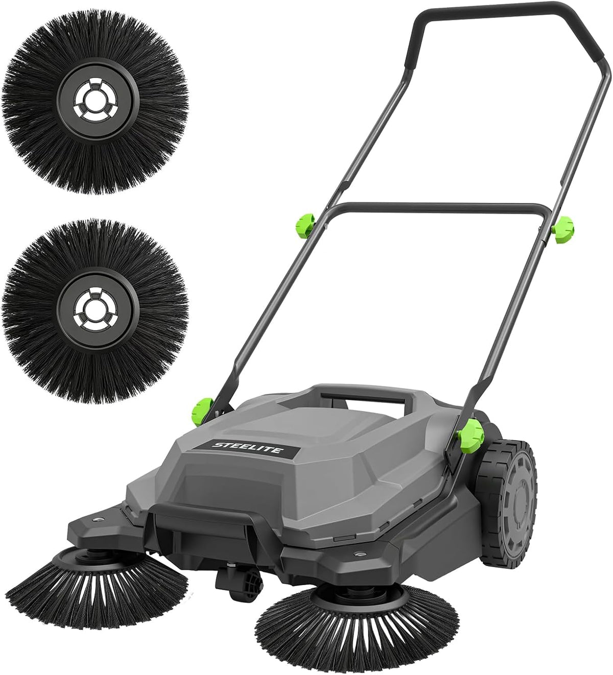 Walk-Behind Hand Push Floor Sweeper by Steelite – Palm Green, Model AZDG934