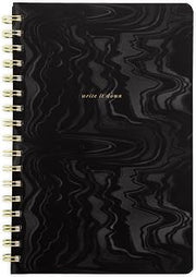 Mead Spiral Notebook 6" x 9", 160 Pages, Hardcover, West Village, Black (WV0058F)