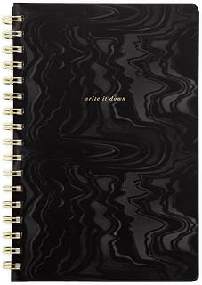 Mead Spiral Notebook 6" x 9", 160 Pages, Hardcover, West Village, Black (WV0058F)