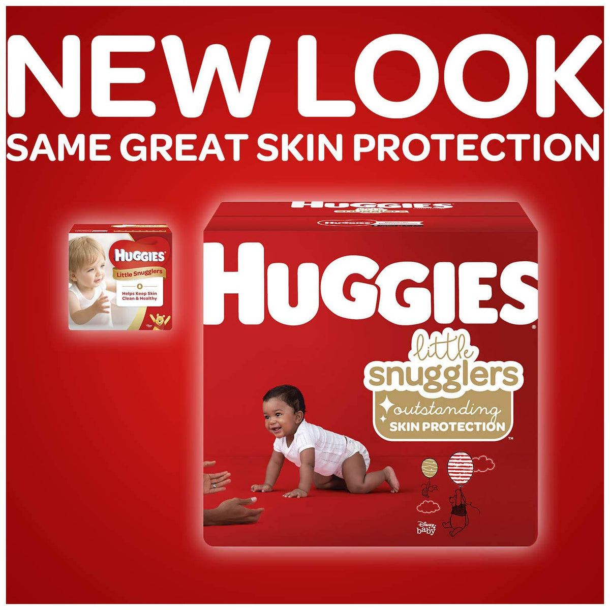 Little Snugglers Baby Diapers by HUGGIES – 52 Count (Pack of 1), Rubber, White