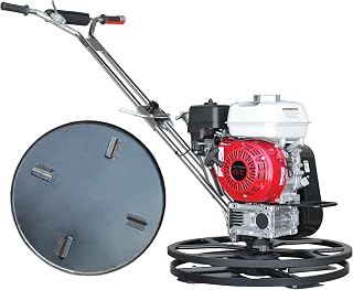Tomahawk Power TOMAHAWK 24" Power Trowel Edger Walk Behind Gas Power 5.5 HP Honda Engine with Blades 24" Float Pan for Concrete Finishing Cement Floor Surface (24" Trowel)