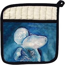 Betsy Drake PT174 Blue Jellyfish Pot Holder