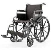 Global Industrial Wheelchair – 20" W Seat, Flip Back Arms, Swing-Away Footrests, Black
