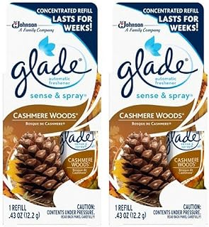 Glade Sense & Spray automatic air freshener refill, Cashmere Woods - 2 Packs