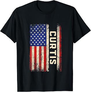 Curtis First Name Shirt Curtis Name American Flag T-Shirt