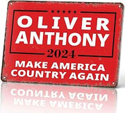 Oliver Anthony 2024 Metal Sign 8x12 Inch for Man Cave Wall Decor