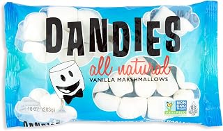 DANDIES Vegan Marshmallows, No Artificial Flavorings, Food Dyes, Corn Syrup, or Gelatin, Perfect for Roasting, S’mores, or Snacking (3 Pack, 10 oz)